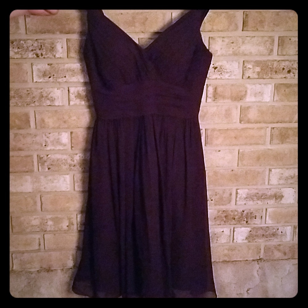 Bill Levkoff Eggplant Cocktail Dress RN 82955